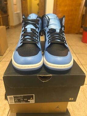 Jordan Men's Sneakers in University Blue and Black